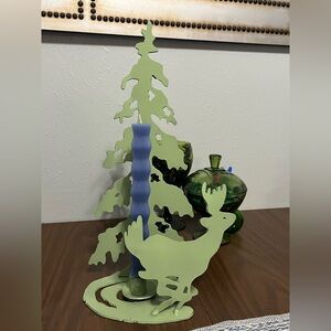 Wrought iron candleholder